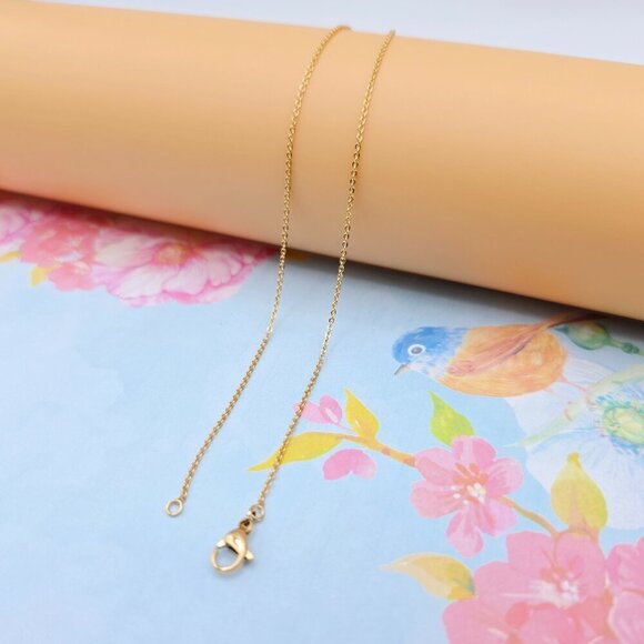 "Elegant Rose Gold Cable Chain Necklace, 24 Inch, Gold Plated Brass, XPNL0100 - Picture 9 of 12